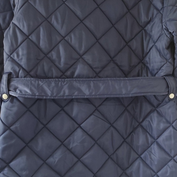 Rebecca Minkoff Navy Diamond Quilted Wrap-Style Jacket. Size L - Picture 5 of 11